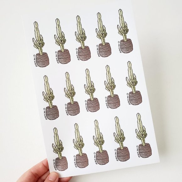 LB027 STICKERS Thank You Cactus Stickers Personalizable Custom Poshmark Stickers - Picture 4 of 6